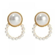 AMAZING FASHION DECORATION Composite Pearl Earrings Round Ball Pearls Stud Earrings Imitation Pearl Earrings for Girls Women