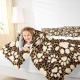 thumbnail image 4 of Homewish Vintage Dog Paws 7pcs Queen Bedding,Classic Brown Leopard Print Bedding Comforter Set Queen,Polkadot Reversible, 4 of 8