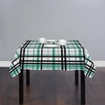 thumbnail image 2 of Black Green Grey Plaid Square/Round Tablecloths 60x60,Simple Check Stripes Lines Country Table Cloth Table Cover Indoor/Outdoor Tabletop Decor for Wedding Holiday Party Dinner Baby Shower, 2 of 7