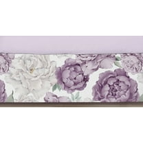 Peony Floral Garden Lavender Purple and Ivory Dust Ruffle Crib Skirt Girl by Sweet Jojo Designs