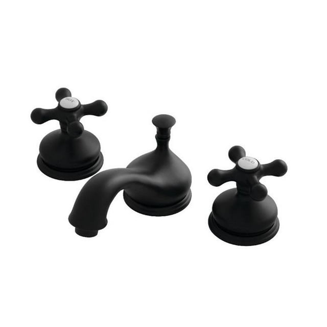 Kingston Brass KS1160AX Robinet de Lavabo Traditionnel 8 Po. - Noir Mat