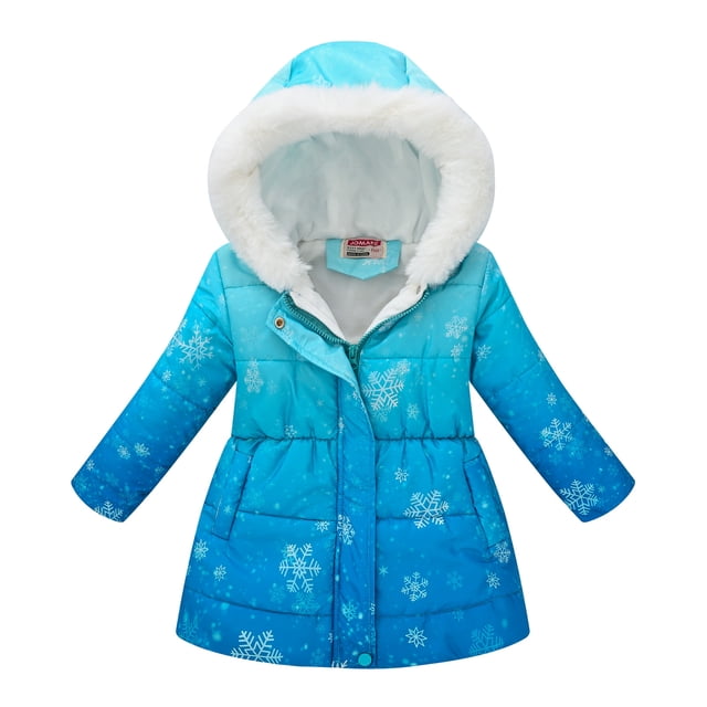 Manteau d'Hiver Garçon et Fille Taille Haute Long Col à Capuche Veste en Coton