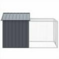 thumbnail image 7 of vidaXL Chicken Cage with Run Anthracite 46.1"x320.1"x48.4" Galvanized Steel, 7 of 7