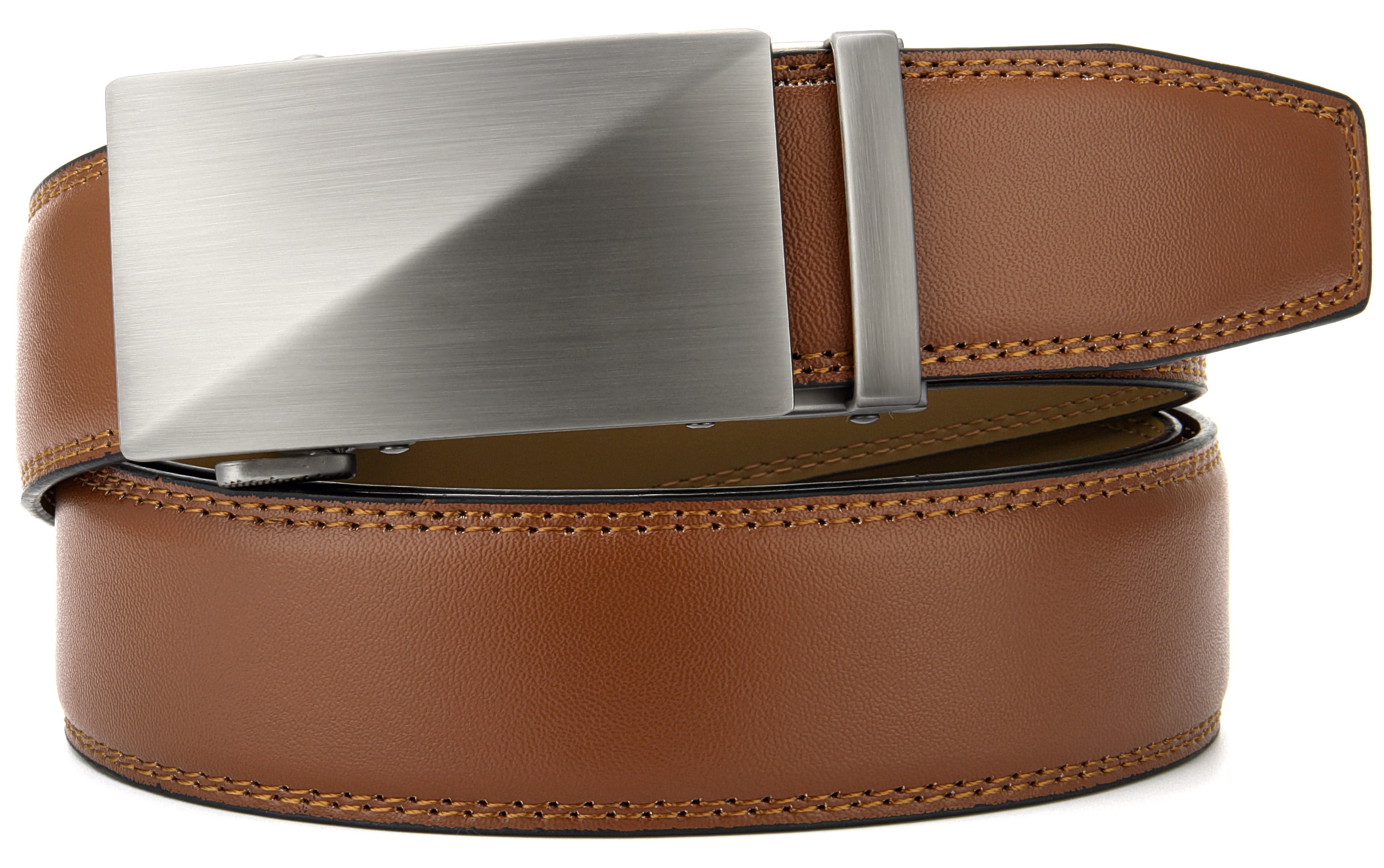 Gallery Seven Men's Adjustable Leather Ratchet Belt - Macy's