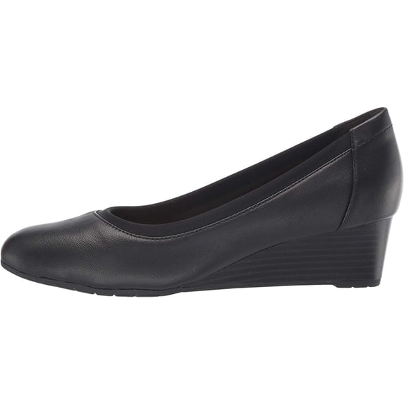 Clarks Womens Mallory Almond Toe Casual Slide Sandals, Black Suede, Size 8.5