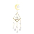 thumbnail image 1 of Carillón De Viento De Cristal Que Atrapa La Luna, Marco De Metal, Bola Puntiaguda, Flor De Cuentas (B), 1 of 4