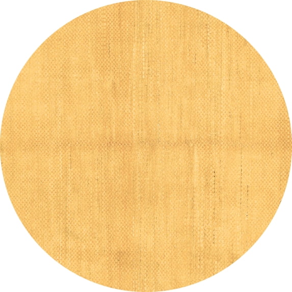 Ahgly Company Indoor Round Solid Brown Modern Area Rugs, 6' Round