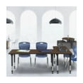 thumbnail image 3 of Regency Kee 72 x 24 in. Mobile Adjustable Classroom Table- Neo Walnut Top, Black Base & 2 Andy 18 in. Mobile Blue Stack Chairs, 3 of 9