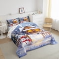 thumbnail image 3 of jejeloiu Cute Xmas Snowmen Full Size Comforter Sets,Merry Christmas Bedding Comforter Set,Happy New Year Bedding Sets For Girls Boys,Reathable Home Decor Reversible,3 Pieces, 3 of 8