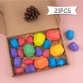 thumbnail image 3 of WLOELOEW color Wooden Stone For Kids Building Block Toy Stacking Game Toy, 3 of 7
