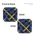 thumbnail image 2 of Multi-Size Leather Tray Four Corners Four Button Design Anti-Scratch Waterproof Convenient Cleaning Convenient Storage Argyle Plaid Cornflowerblue_3 Medium, 2 of 8