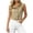Khaki-06, variant on Sleeveless Ruffle Trim Tops for Women Striped V Neck Button Down Casual Everyday Office Blouses