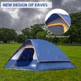 thumbnail image 6 of Camping Tent 4 Person, Waterproof Windproof Tent with Rainfly Easy Set up-Portable Dome Tents for Camping, Navy Blue, 6 of 7