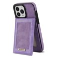 thumbnail image 4 of Nalacover Back Wallet Case for iPhone 15 Pro, RFID Blocking Card Slots Holder Premium PU Leather Protective Cover with Kickstand Magnetic Closure Shockproof Dustproof Case, Purple, 4 of 11