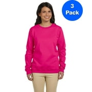 Womens 8 oz. Heavy Blend 50/50 Fleece Crew 3 Pack