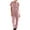Pink, variant on Up to 65% off SEMPAI Women's Casual Solid Pleated Waist Zip-Up Lapel Jumpsuit Pants Valentine's Day