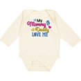 thumbnail image 3 of Inktastic My Mommy and Daddy Love Me with Hearts Boys or Girls Long Sleeve Baby Bodysuit, 3 of 5
