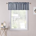 thumbnail image 1 of Haperlare 54"Wx15"L Navy Blue Valance Kitchen Buffalo Checkered Gingham Farmhouse Valance Cotton Curtains Light Filtering Valance, 1 Panel, 1 of 6