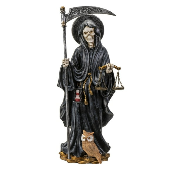 Pacific Trading Santa Muerte Black Gown Figurine Death 10 Inch