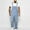 Blue, variant on Ecqkame Men's Denim Overalls Casual Fashion Soid Pocket Washed Denim Long Cargo Summer Overalls with Pockets Light Blue L