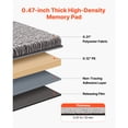 thumbnail image 3 of KFFKFF Carpet Tiles 18x18 inch, 10 Pack Detachable Squares with Self-Adhesive Backing, Soft Plush Padding for 22.5 sq.ft Coverage, Ideal for DIY Home Flooring in Living Room & Bedroom, Dark Brown, 3 of 9
