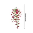 thumbnail image 3 of Plastic Decorative Green Plants 1 Piece Multicolor Artificial Flower Bouquet Wall Mounted Fake Plants for Indoor Outdoor Wedding Party Decorations(Red) Rkxzt, 3 of 7