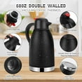 thumbnail image 7 of SSAWcasa Thermal Coffee Carafe 68oz Double Wall Vacuum Coffee Thermos Stainless Steel Insulated Airpot Thermal Pot Flask 12 Hour Heat Retention/24 Hour Cold Retention(Spotted Black), 7 of 7