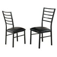thumbnail image 5 of Maxen 3 Piece Kitchen Dining Set, Black Metal Frame & Faux Marble Top, Square Contemporary (Table & 2 Chairs), 5 of 7