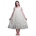 thumbnail image 1 of Bimba Chemises de Nuit en Coton Imprimé Lémurien Floral & Anémone pour Femmes Robe Sans Manches Vêtements de Nuit Robe Maxi TTG, 1 of 6