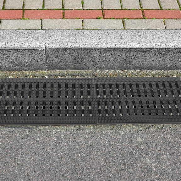 FOMIYES Heavy Duty Drain Grate Plastic Cover Black for Indoor Outdoor Use