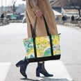 thumbnail image 4 of FORMRS Canvas Laptop Tote Bag for Women with 15.6" Computer Compartments Shoulder Handbag, Yellow Mountains, 4 of 7