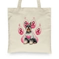 thumbnail image 2 of Faith Love Hope Schnauzer Breast Cancer Awareness Survivor Canvas Tote Bag Miniature Schnauzer Dog Lover Reusable Shopping Grocery Bag - 02017, 2 of 5