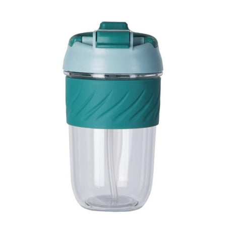 

Water Bottle with Straw 450ml Portable Coffee Mug BPA-Free Reusable Water Cup for Milk Juice Drinks