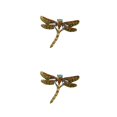 thumbnail image 4 of sweethay Broches para mujer, alfileres de diamantes de imitación de libélula a la moda, broche estético, accesorios de aleación Vintage para, 4 of 6