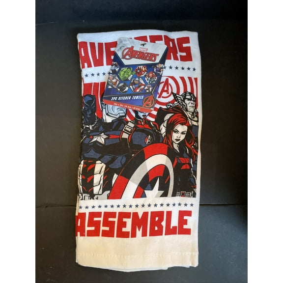 Marvel Avengers Assemble 2pk Kitchen Towels New