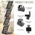 thumbnail image 3 of Tatuo 1 Piece Foldable Magazine Rack Metal Catalog Literature Rack Portable 4 Pockets with Carrying Bag Brochure Stand Literature Display Holder Stand for Exhibition Trade Show, 3 of 6
