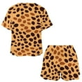 thumbnail image 3 of Leopard Print Pattern 2 Pack Women’s Pajama Set Print Sleepwear And Shorts Y2k Loungewear Sets S-5XL, 3 of 7