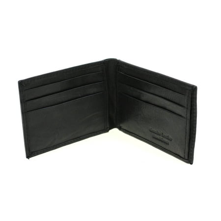 Paul & Taylor - Mens Leather Wallet Money Clip Spring Bifold ID Slot Card Holder Front Pocket ...