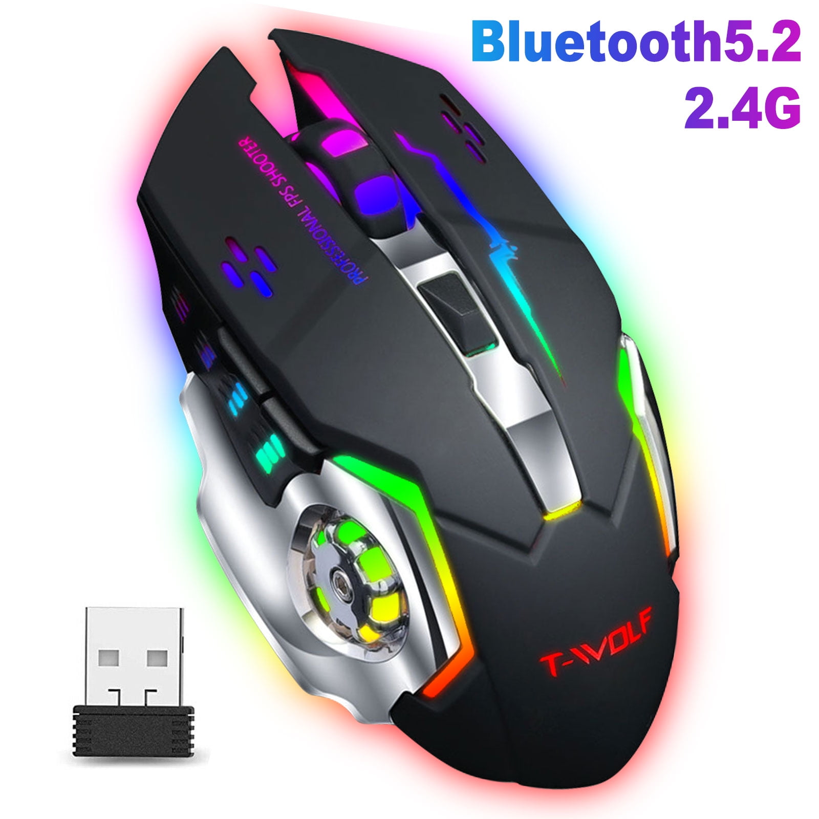 Alloet New 2.4G USB Optical Wireless Mouse 5 Buttons for Computer Laptop Gaming Mice 