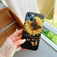 thumbnail image 3 of COMIO  Compatible with iPhone 15 Case Sunflower and Butterflies Pattern [Support Wireless Charging] Hard PC Back and Soft Non-Slip Sides Cover Slim Thin Shockproof Phone Case for iPhone 15 5G, 3 of 4