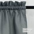 thumbnail image 2 of CAROMIO Waffle Woven Textured Kitchen Tier Curtains Cafe Curtains, Waterproof Half Window Curtain for Bathroom 30"x 24"*2+60"x 15", Grey, 2 of 8