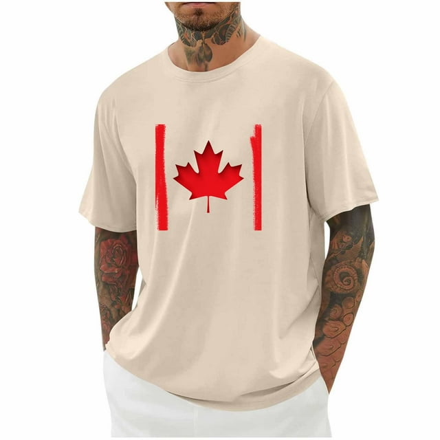 Styesk T-Shirts pour Homme Imprimé Col Rond Mode Décontractée Manches Courtes Blouses