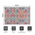 thumbnail image 5 of Bohemian Retro Floral Non-Slip Entryway Door Mat,Boho Indoor Decor Durable Low Plush Door Mat,Washable Welcome Rug for Patio Hallway Home Decor 16x24 Inches, 5 of 7