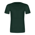 thumbnail image 4 of ADSSDQ Men's Round Neck Short Sleeve Waffle Knit Tee Summer Casual T Shirt Tops Green L, 4 of 5