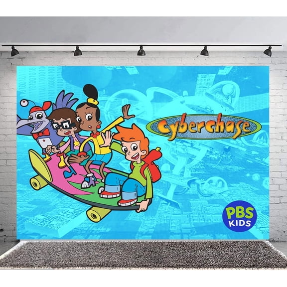 Cyberchase Backdrop Banner Party Supplies Poster Movie Theme Background for Photography Birthday Decorations