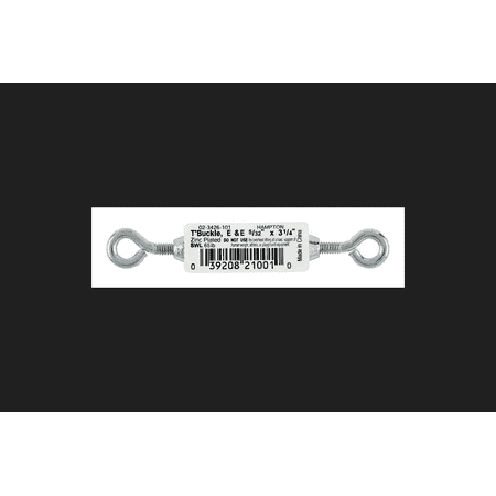 UPC 039208210010 product image for Hampton Turnbuckle 0.13 5/32 in. 3-1/4 in. 1-3/4 in. 65 lb. Eye and Eye Zinc Pla | upcitemdb.com