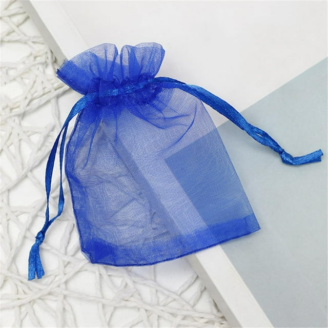Yazoeia 100 Pcs Sheer Organza Bags, Wedding Favor Bags with Drawstring, Makeup Organza Favor Bags, Drawstring Net Gift Bags, Jewelry Gift Bags for Party Wedding Gift Return Store, CJC912-166096
