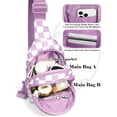 thumbnail image 4 of Checkered Sling Bag for Women Small Backpack Crossbody Chest Bag Fanny Packs Purses, 4 of 6