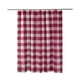 thumbnail image 3 of Levtex Home - Camden - Cortina de ducha con ojales - Un panel de 183 cm de largo y 183 cm de ancho - Cuadros estilo búfalo - Rojo y crema - 100 % algodón - Forrada, 3 of 3