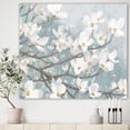 thumbnail image 1 of Designart - Blue on Grey Blossoms - Traditional Canvas Artwork, 1 of 2
